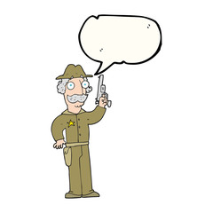 speech bubble cartoon sheriff