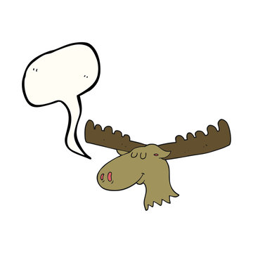 speech bubble cartoon moose