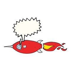 speech bubble cartoon spaceship