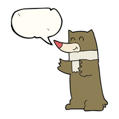 speech bubble cartoon bear