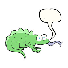 speech bubble cartoon lizard