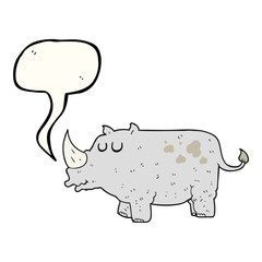 speech bubble cartoon rhino