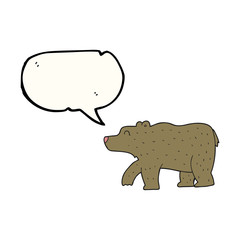 speech bubble cartoon bear
