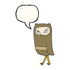 speech bubble cartoon owl