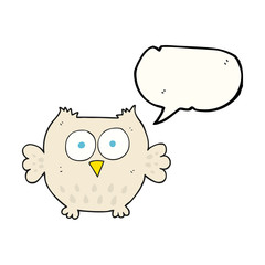 speech bubble cartoon happy owl