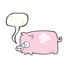 speech bubble cartoon pig