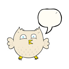 speech bubble cartoon happy owl
