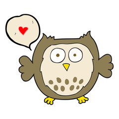 speech bubble cartoon owl