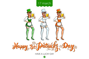 St Patricks Day Beer Girl