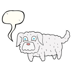speech bubble cartoon small dog