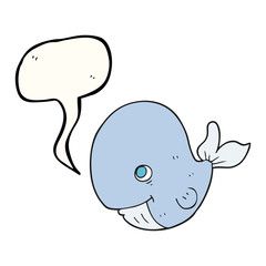 speech bubble cartoon happy whale