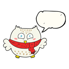 speech bubble cartoon owl
