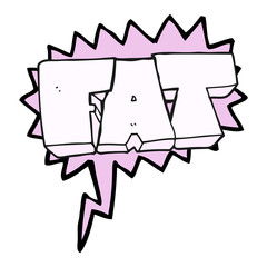 speech bubble cartoon FAT symbol