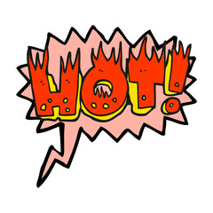 speech bubble cartoon hot symbol