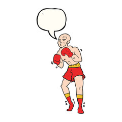 speech bubble cartoon boxer
