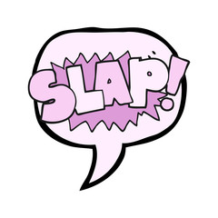 speech bubble cartoon slap symbol