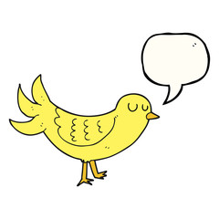 speech bubble cartoon bird