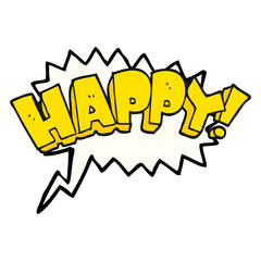 speech bubble cartoon happy text symbol