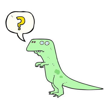 speech bubble cartoon confused dinosaur