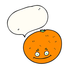 speech bubble cartoon orange