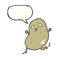 speech bubble cartoon potato running