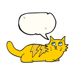 speech bubble cartoon cat