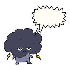 speech bubble cartoon raincloud
