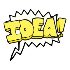 speech bubble cartoon idea symbol