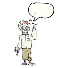 speech bubble cartoon zombie