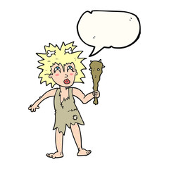 speech bubble cartoon cave woman