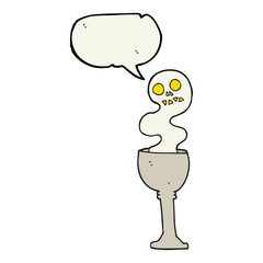 speech bubble cartoon spooky halloween goblet