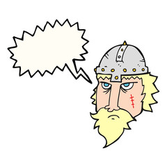 speech bubble cartoon viking warrior