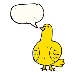 speech bubble cartoon bird