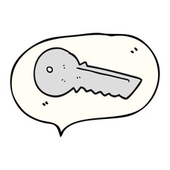 speech bubble cartoon door key