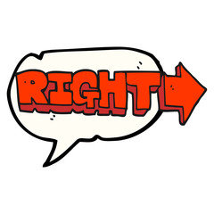 speech bubble cartoon right symbol