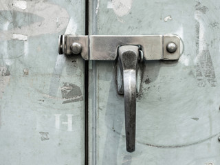 close up  lock  metal door bolt