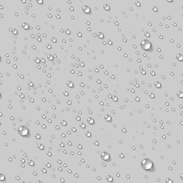 Water drops realistic seamless background.