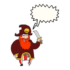 speech bubble cartoon pirate captain