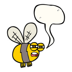 speech bubble cartoon bee