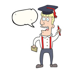 speech bubble cartoon stressed student