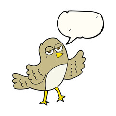speech bubble cartoon bird