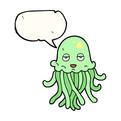 speech bubble cartoon octopus