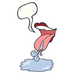 speech bubble cartoon mouth drooling