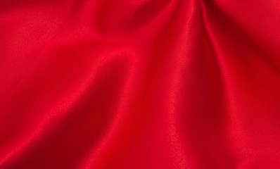red satin or silk fabric as background