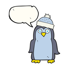 speech bubble cartoon penguin