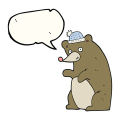speech bubble cartoon bear
