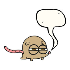 speech bubble cartoon evil mouse
