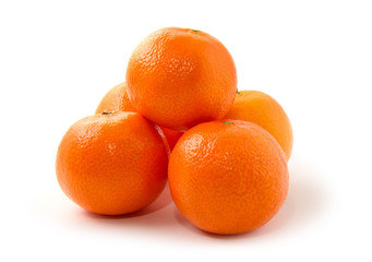 tangerine or mandarin fruit isolated on white background