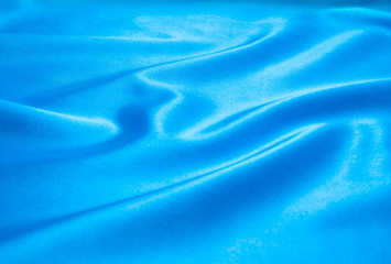 Smooth elegant blue silk can use as background