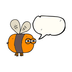 speech bubble cartoon angry bee